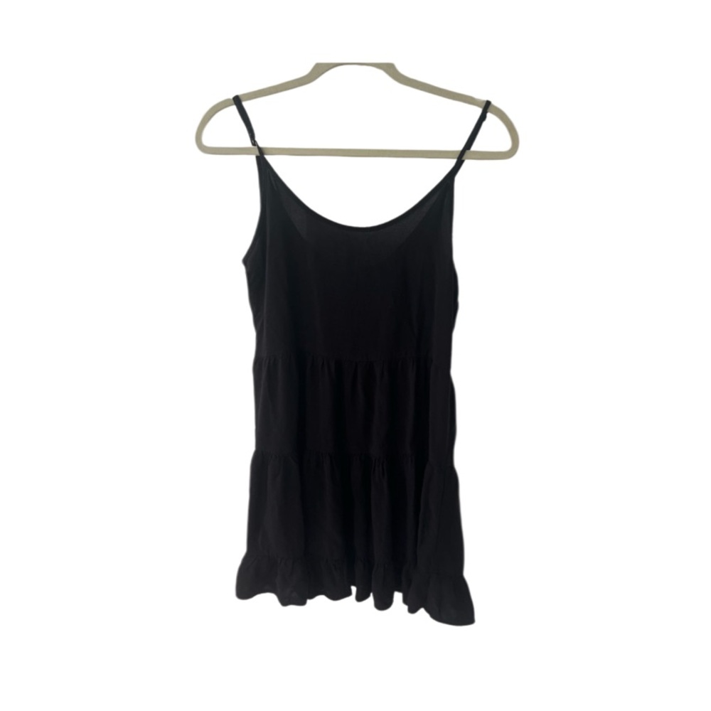 Black Strappy Ruffle Top - Picture 1 of 7